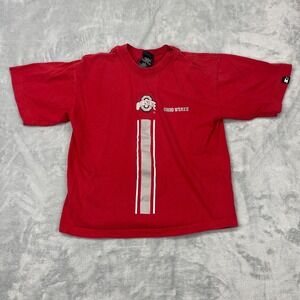 Ohio State Buckeyes Shirt Mens Medium Red Starter NCAA Football Sports S/S Tee